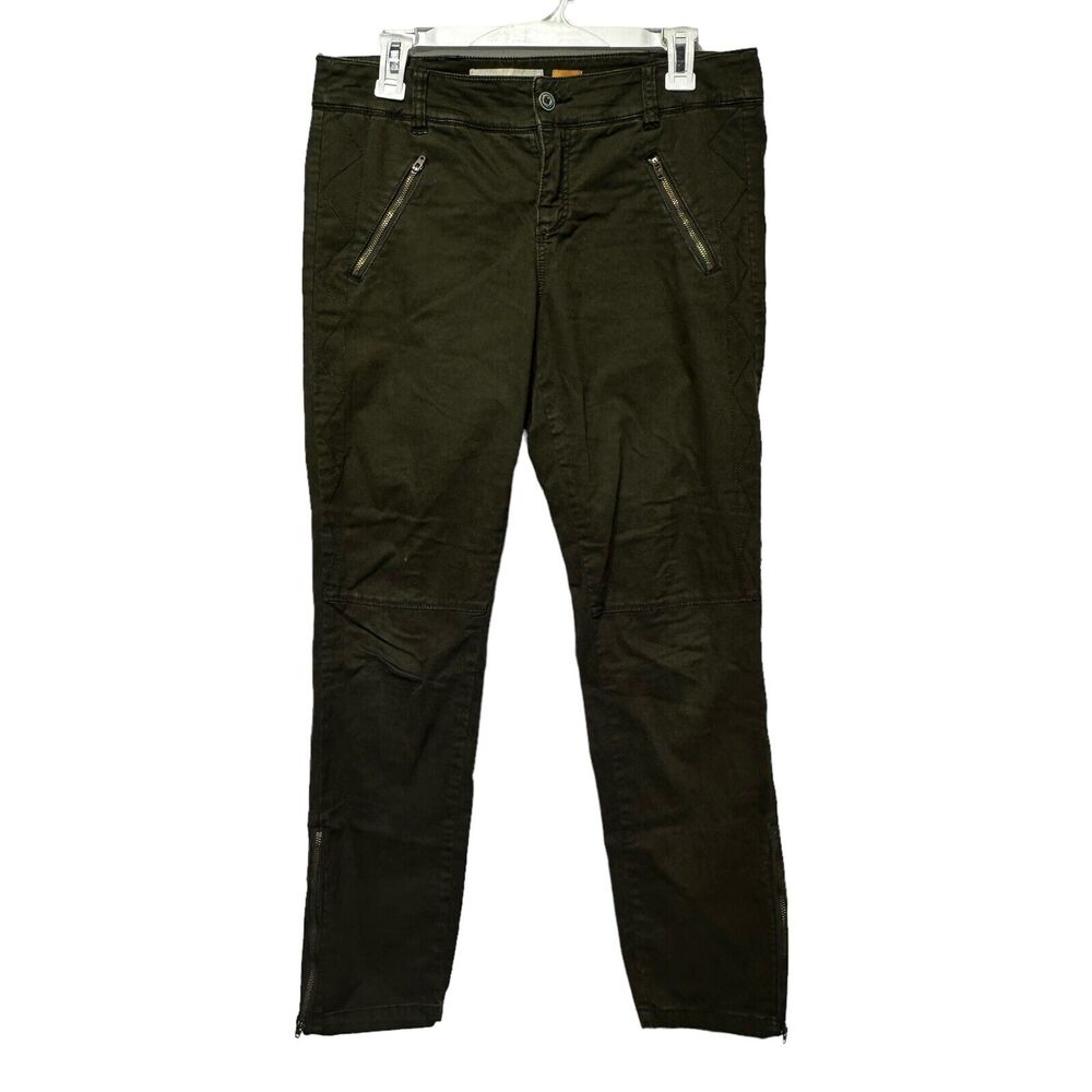 PILCRO & THE LETTERPRESS Anthropologie Moto Zip Skinny Pants Size 8